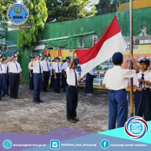 SOSIALISASI P4GN MELALUI KEGIATAN UPACARA BENDERA