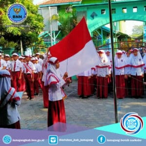 SOSIALISASI P4GN MELALUI KEGIATAN UPACARA BENDERA