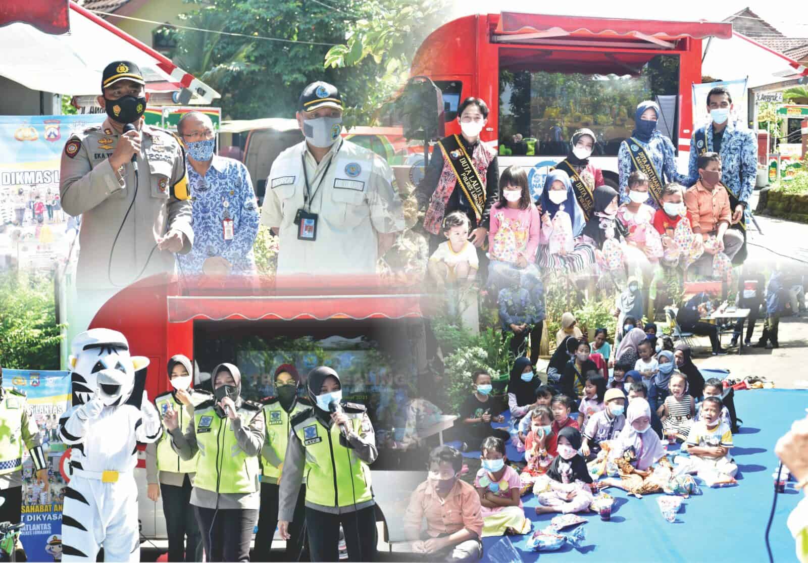 KEGIATAN TRAUMA HEALING KE ANAK-ANAK KORBAN BANJIR BITING BERSAMA POLRES LUMAJANG